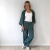 Kimono loungewear ze sztruksu o prążkach o strukturze bąbelków