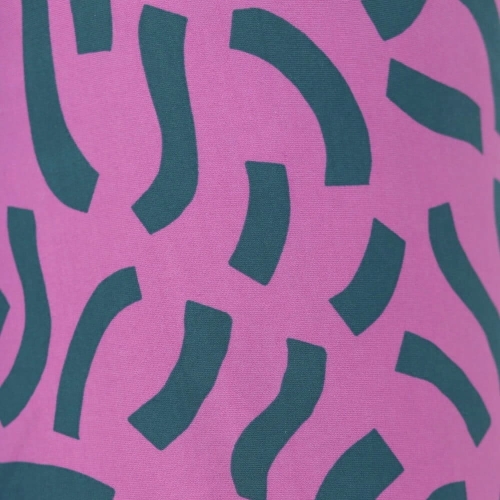 Różowa dzianina pętelkowa Playful - zbliżenie przodu