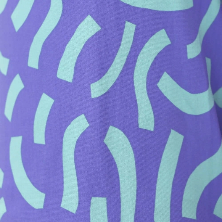 Fioletowa dzianina pętelkowa Playful - zbliżenie przodu