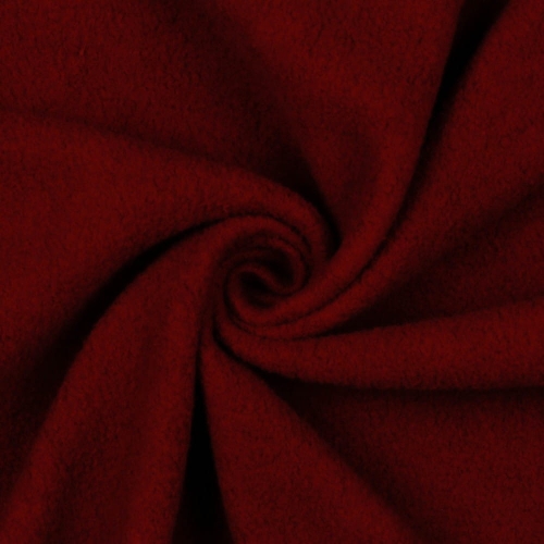 Polar bawełniany sherpa w kolorze burgundowym