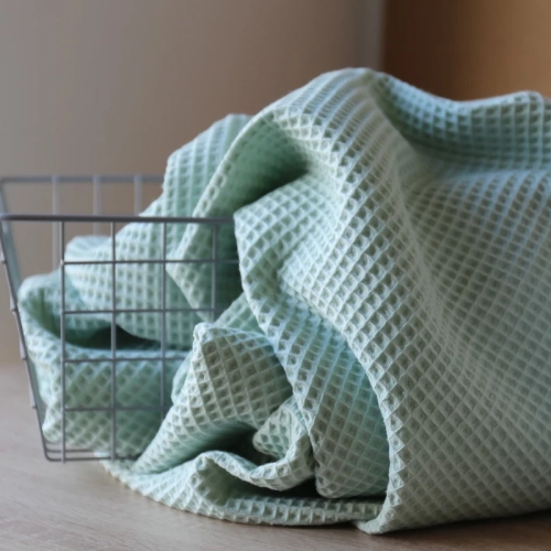 Tkanina Wafel - Mięta