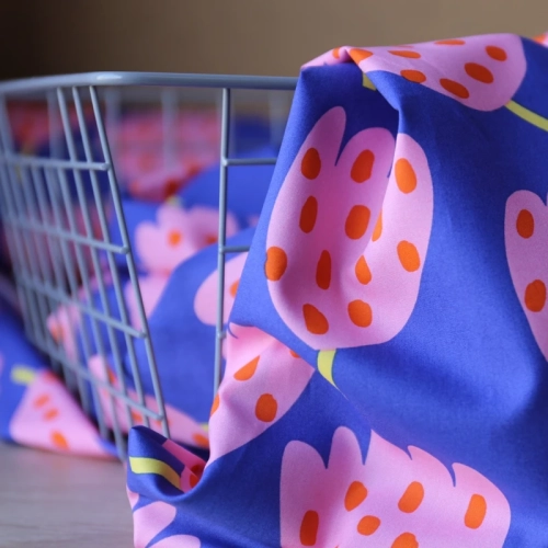 Popelina Tulipany Różowe