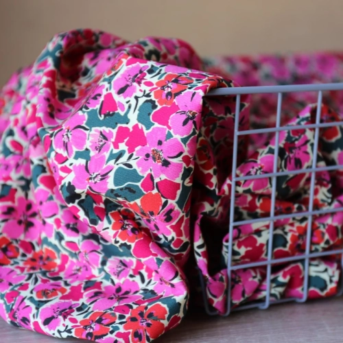 Lekka Wiskoza Little Daisy Róż