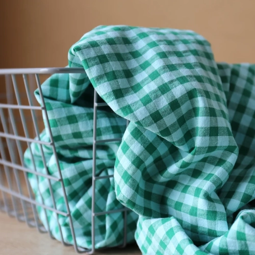 Tkanina Kreszowana Kratka Vichy Ogórkowa Rapsodia