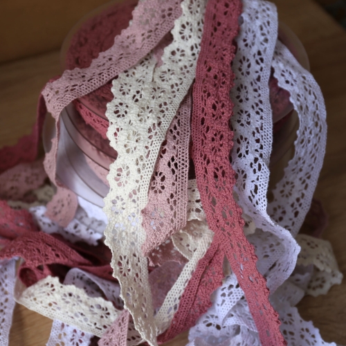 Taśma Koronka Bawełniana 30 Mm - Biała