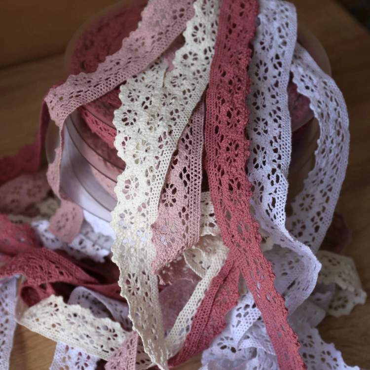 Taśma Koronka Bawełniana 30 Mm - Biała