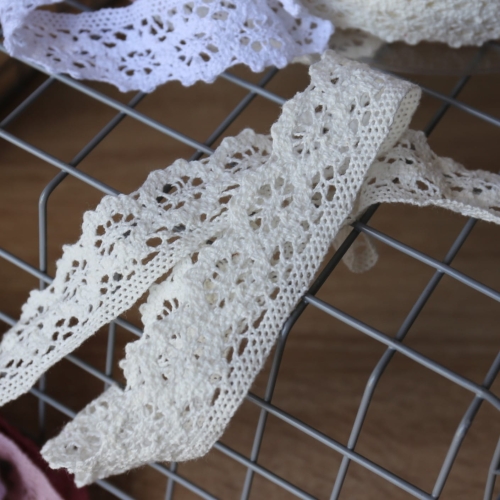 Taśma Koronka Bawełniana 30 Mm - Śmietanka