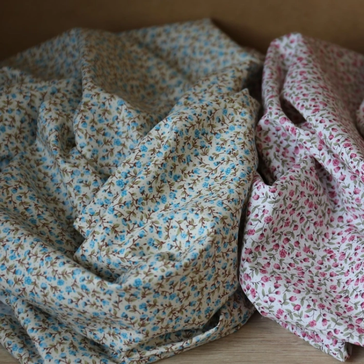 Tkanina Bawełniana Day Flowers Błękit