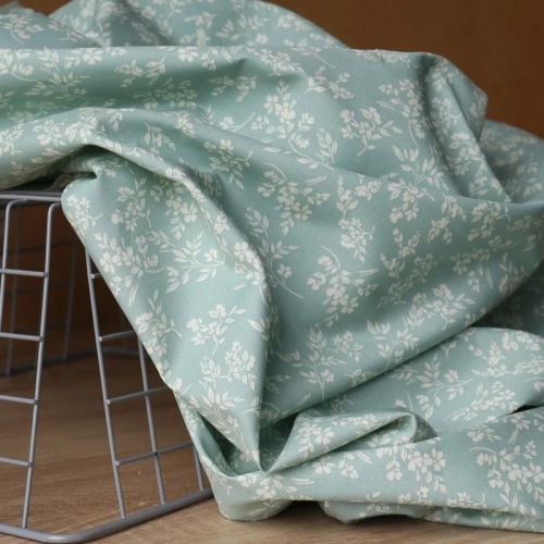 Tkanina Bawełniana Botanic Memory Mięta