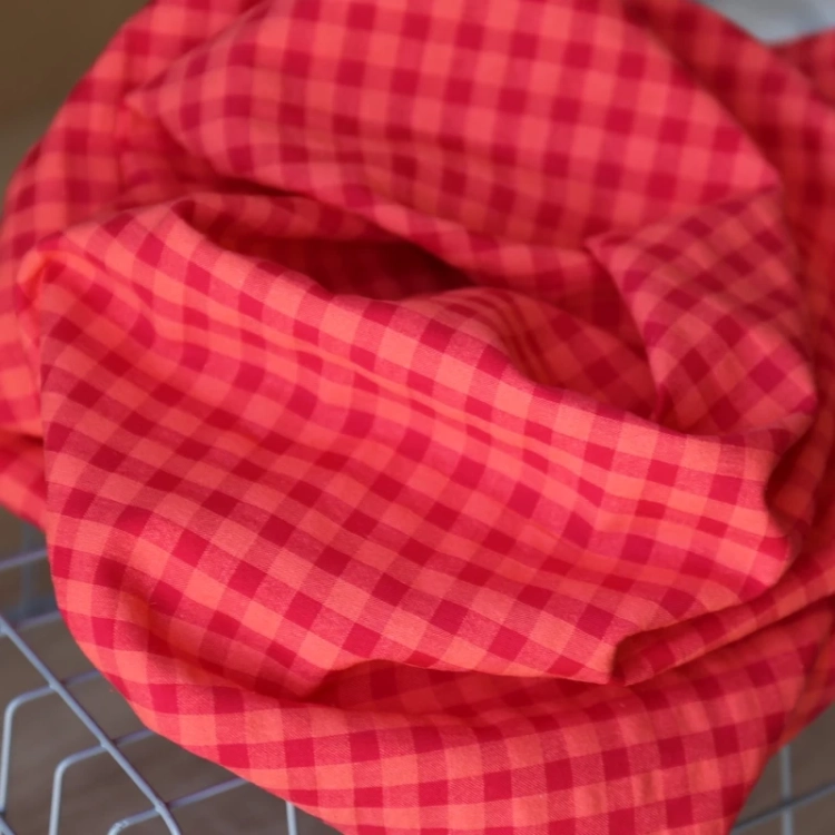 Tkanina Kreszowana Kratka Vichy Sweet Chili