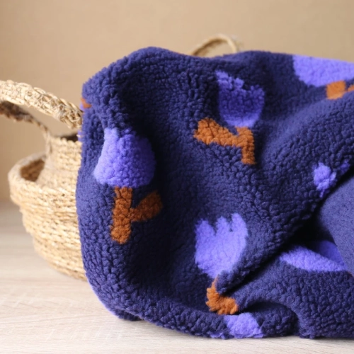 Sztuczne Futerko Mira Granatowe