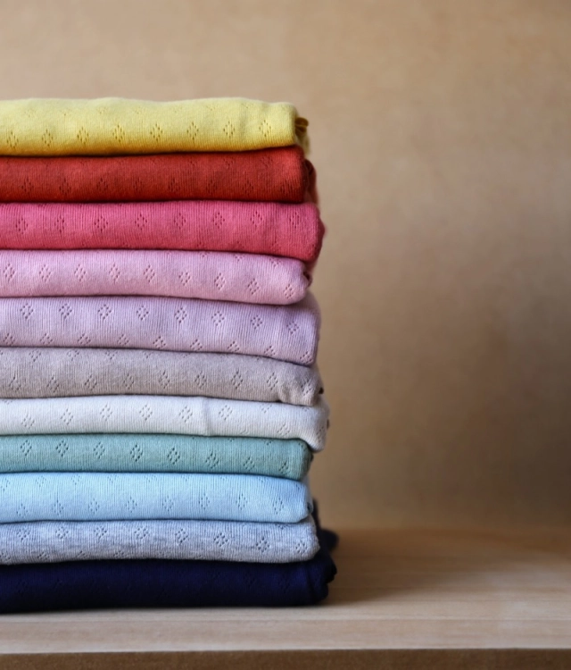 Dzianina Jersey Pointelle - Beżowy