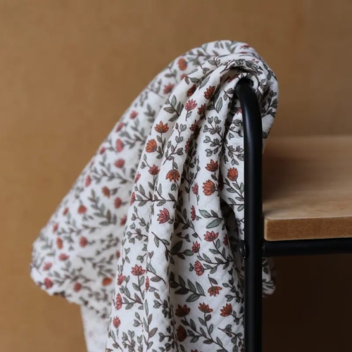 Muślin Drukowany w Kwiaty Old Garden Mini