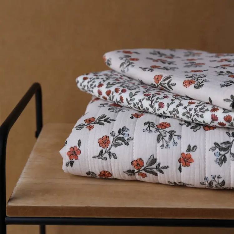 Muślin Drukowany w Kwiaty Old Garden Mini