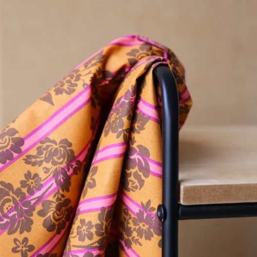 Popelina Bawełniana Flower Stripes