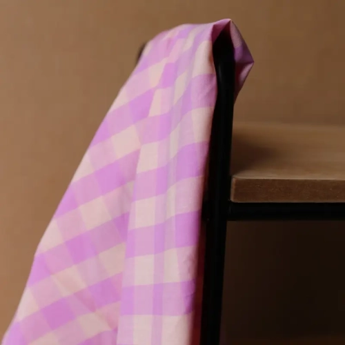 Kratka Vichy 2cm Różowa Morela