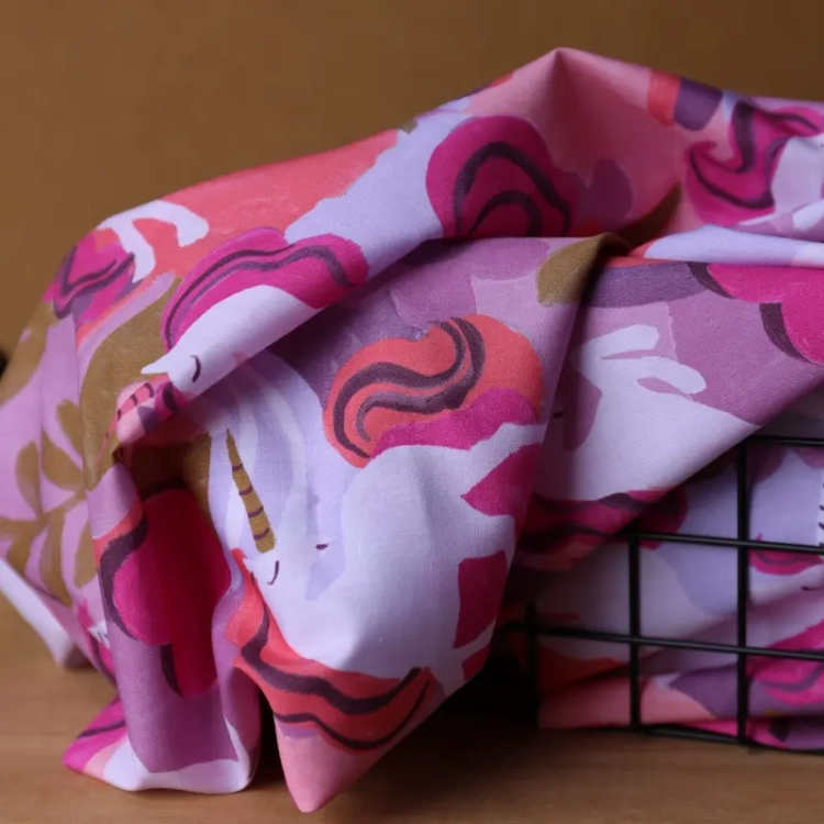 Popelina Unicorn Heartbow-Mauve