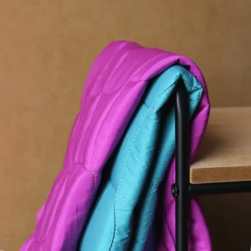 Tkanina Pikowana Dwustronna Lima - Turkus/Fuksja