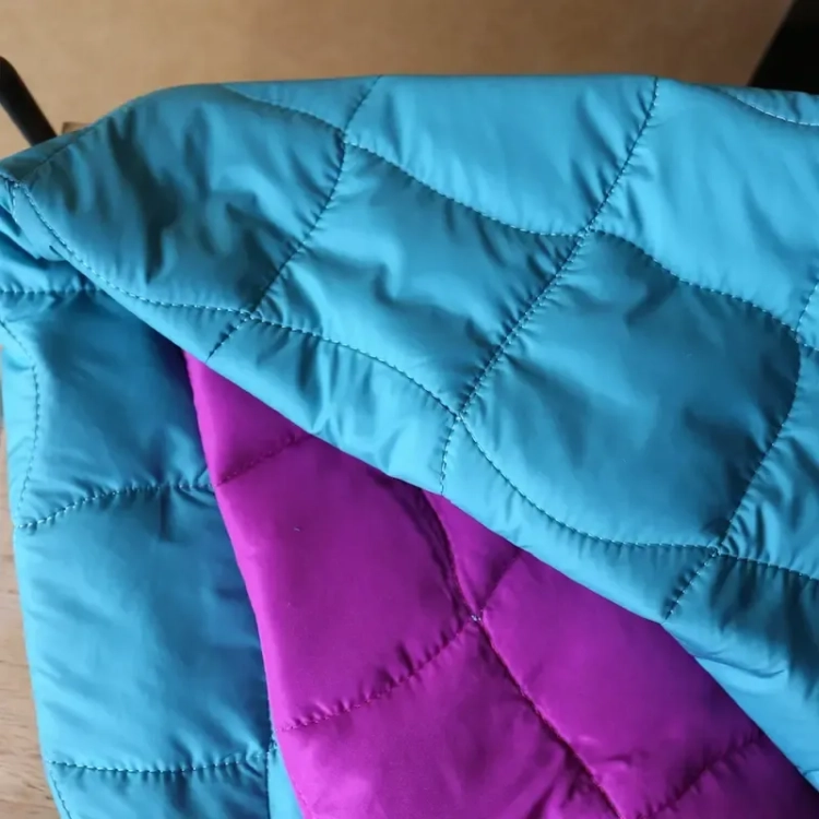 Tkanina Pikowana Dwustronna Lima - Turkus/Fuksja