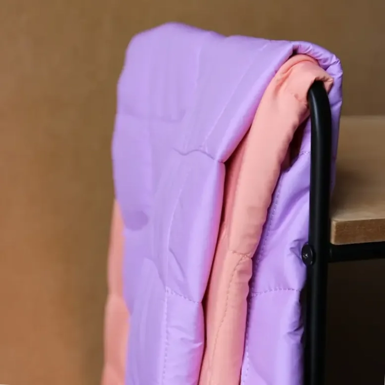 Tkanina Pikowana Dwustronna Lima - Lila/Morela