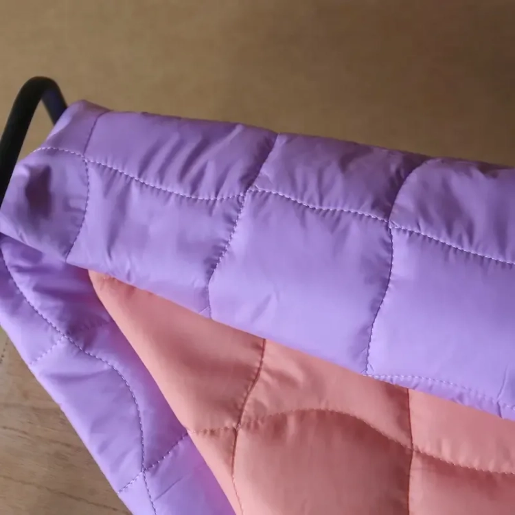 Tkanina Pikowana Dwustronna Lima- Lila/Morela