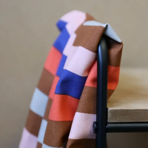 Bawełniany Canvas Kolorowe Paski