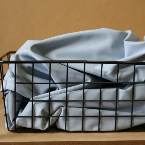 Sztruks Elastyczny Drobny Prążek - Błękitny