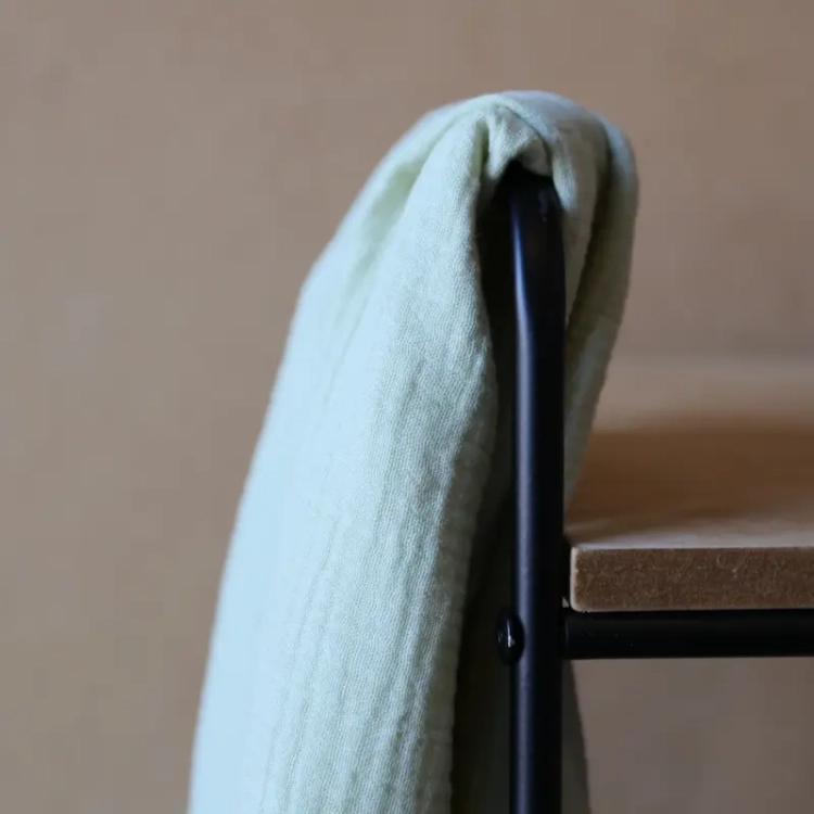Muślin Double Gauze Wide Miętowy 120 g/m² – szeroka tkanina muslinowa 160 cm na sukienki i odzież dziecięcą
