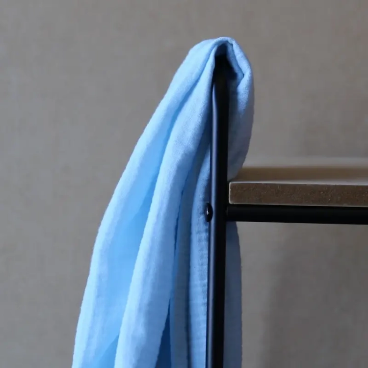 Muślin Double Gauze Wide Błękitny 120 g/m² – szeroka tkanina muslinowa 160 cm na sukienki i odzież dziecięcą