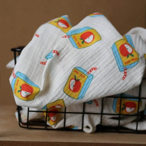 Muślin Drukowany Apple Juice