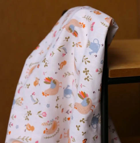 Popelina Bawełniana Kurki