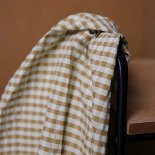 Tkanina Kreszowana Kratka Vichy 5mm - Kiwi