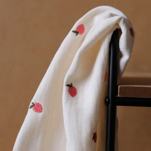 Muślin Haftowany Brzoskwinie