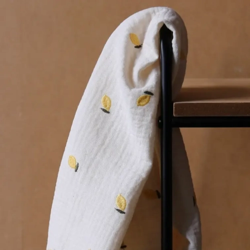 Muślin Haftowany Cytryny