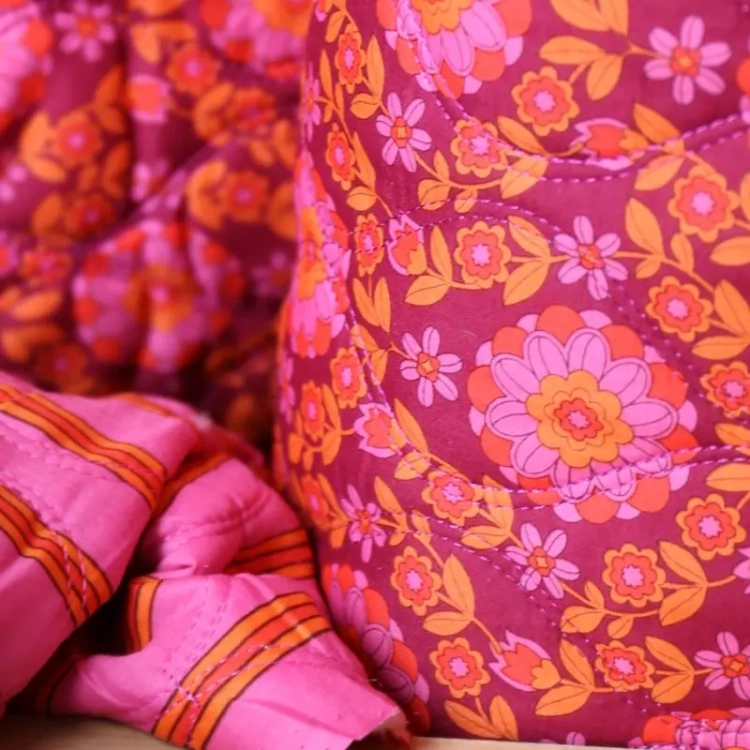 Tkanina Pikowana W Kwiaty Blossom Belle - Róż