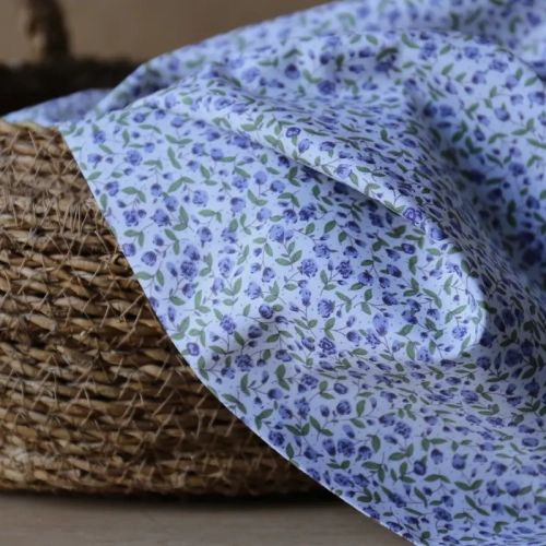 Tkanina Bawełniana Day Flowers - Fiolet