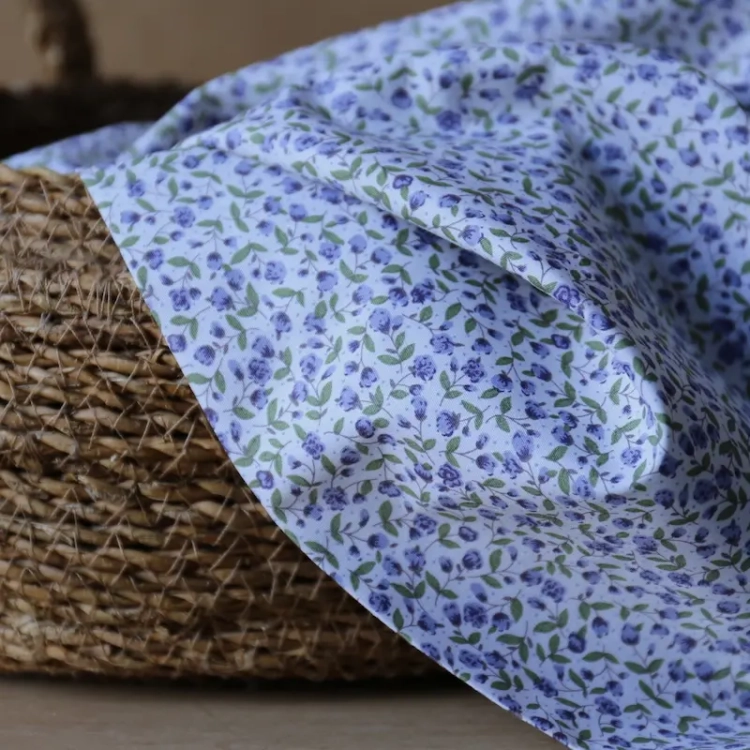 Tkanina Bawełniana Day Flowers - Fiolet