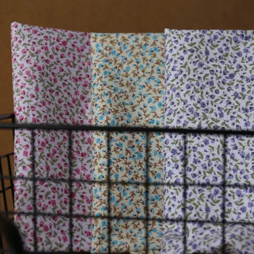 Tkanina Bawełniana Day Flowers - Fiolet