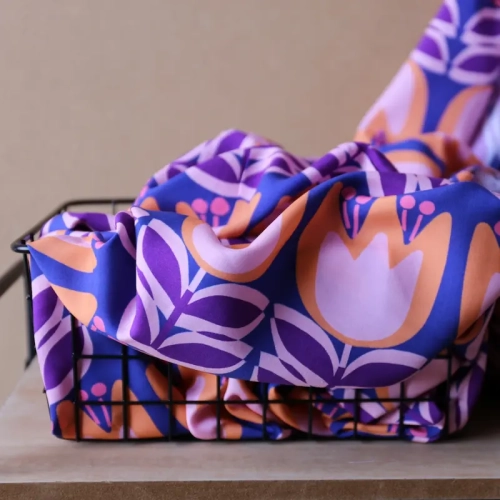 Wiskoza Tulipany - Niebieskie