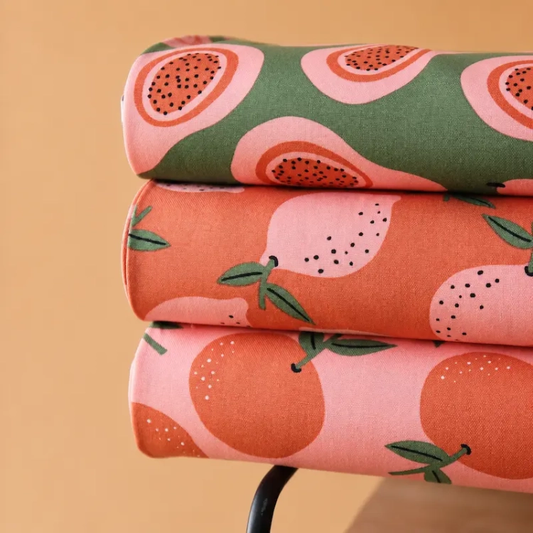 Bawełniany Canvas Frutta - Limoncello