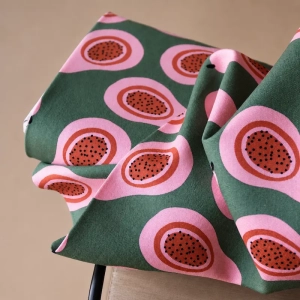Bawełniany Canvas Frutta - Verde Avocado