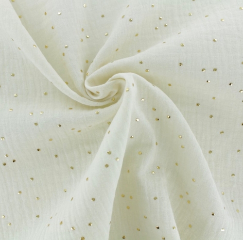 Muślin Bawełniany Double Gauze Gold - Ecru