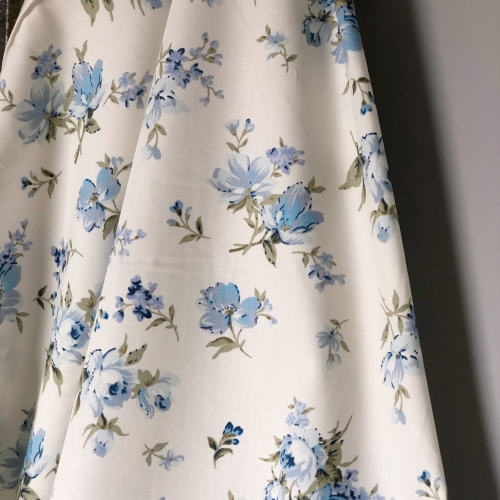 Bawełna Premium Vintage Girl Niebieski Popcouture