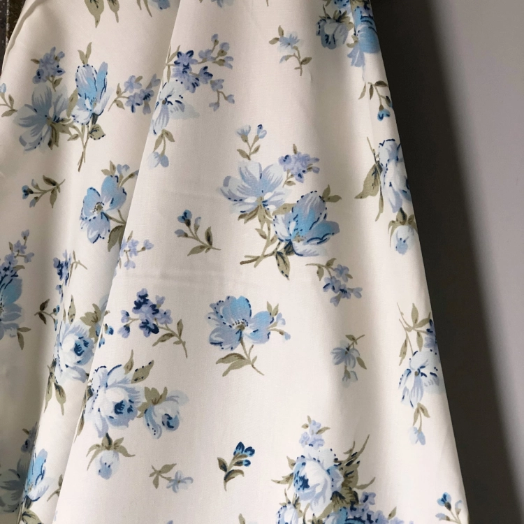 Bawełna Premium Vintage Girl Niebieski Popcouture