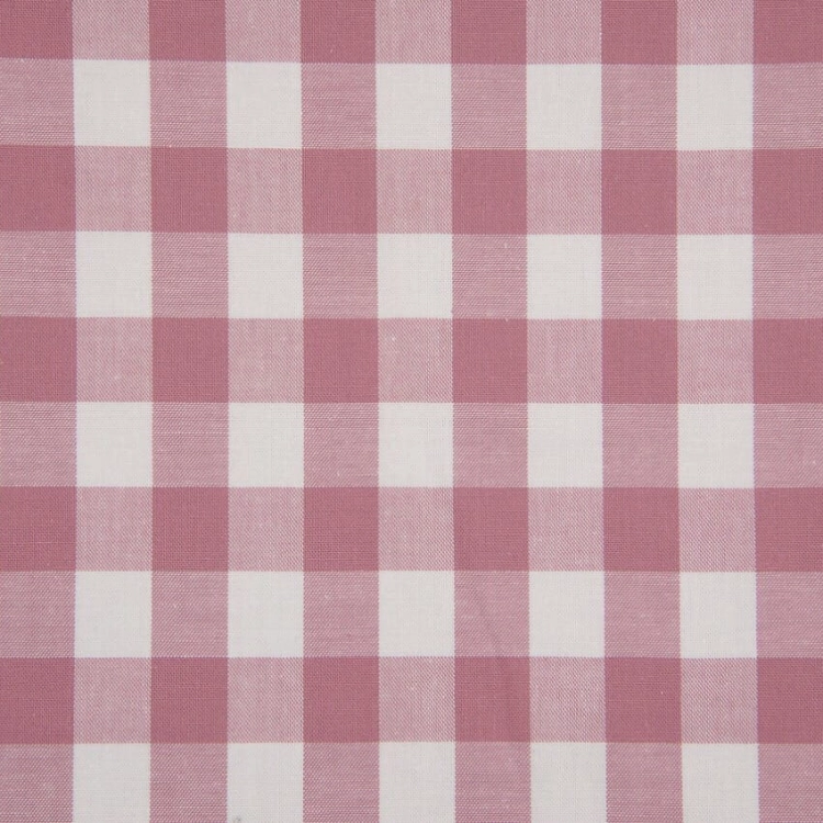 Tkanina Bawełniana Kratka 2 Cm - Pudrowy Róż
