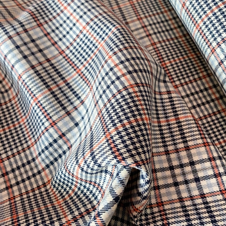 Tkanina Tweed w kratę Vintage
