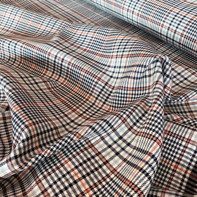 Materiał krawiecki Tweed w kratę Vintage