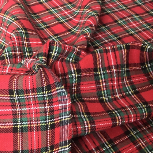 Lekka Flanela Royal Stewart w Kolorze Czerwonym