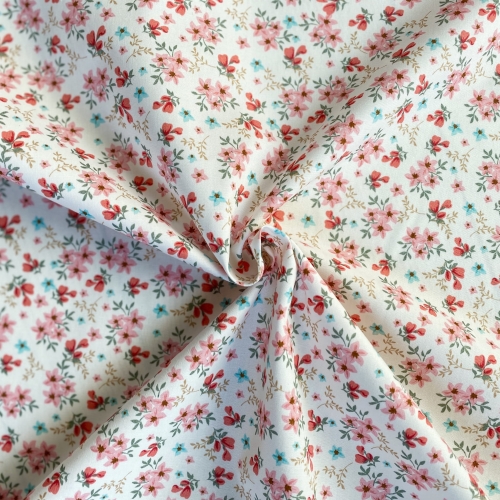 Tkanina bawełniana w kwiaty