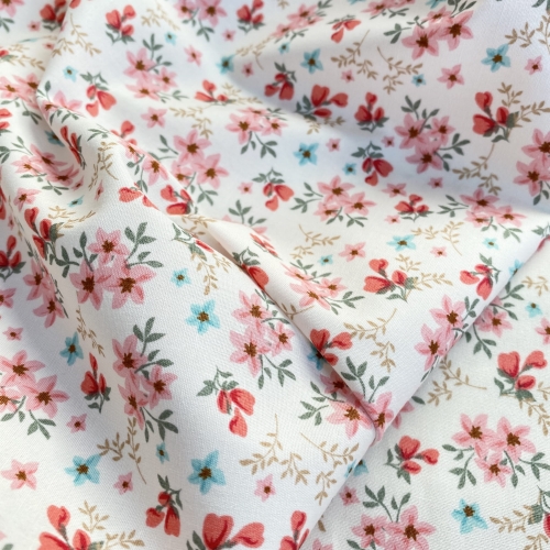 Tkanina bawełniana w kwiaty